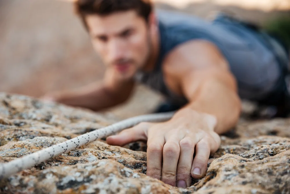 top rope climbing- rock climbing