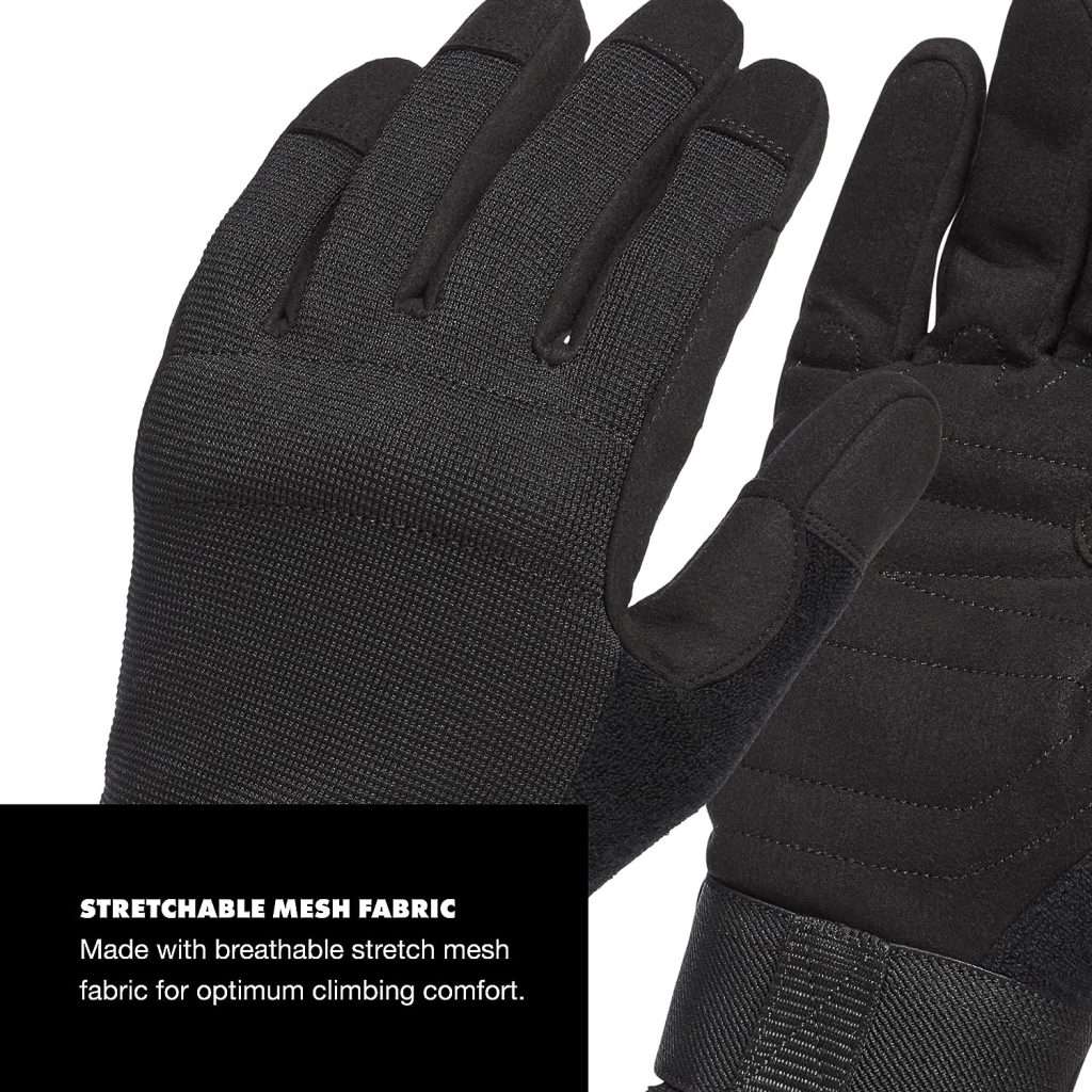 Black Diamond Crag Full-Finger Rock Climbing Gloves for Belaying