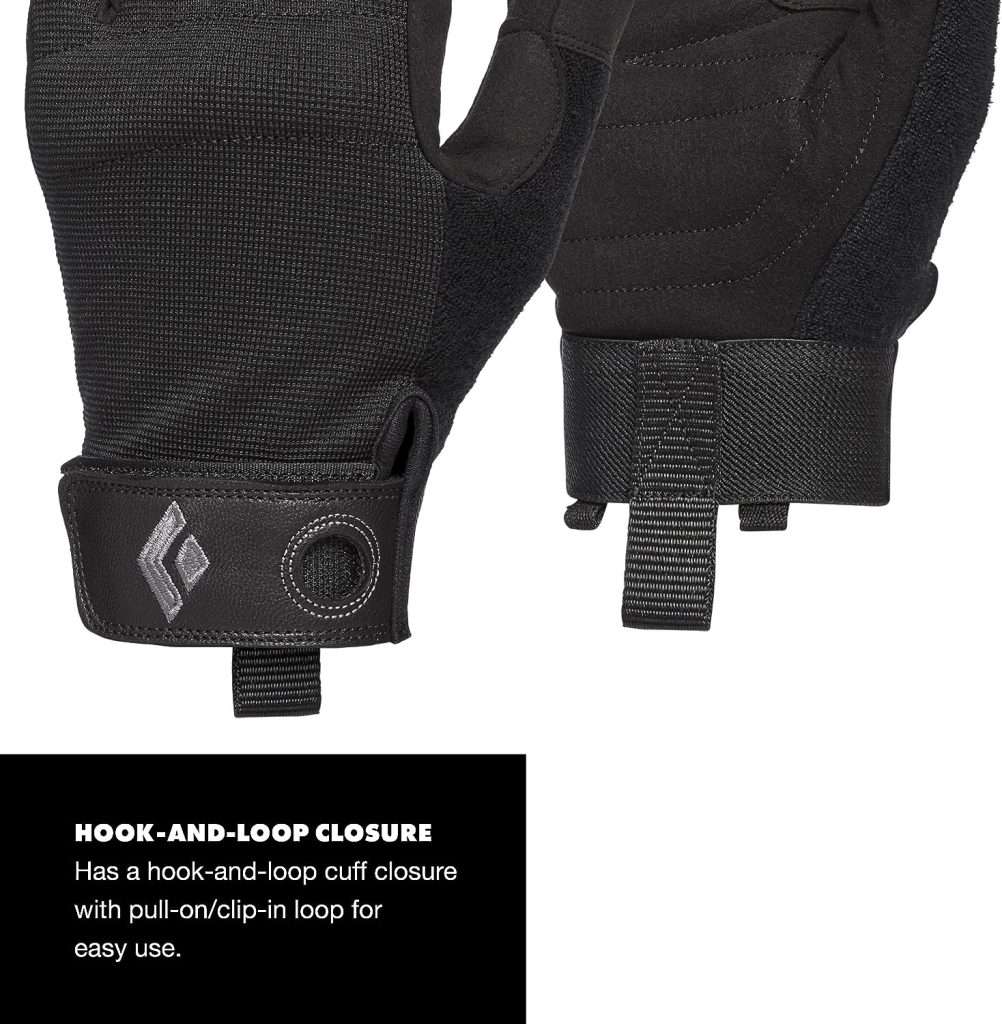 Black Diamond Crag Full-Finger Rock Climbing Gloves for Belaying