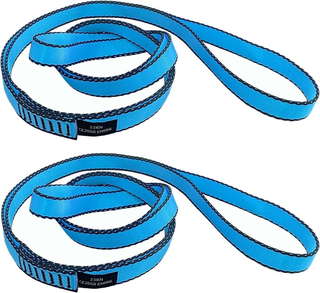 CAPARK 18MM Climbing Slings Runners 23 kN Nylon Strong Webbing Straps for Rock Climbing, Rappelling, Swing, Yoga Hammock etc