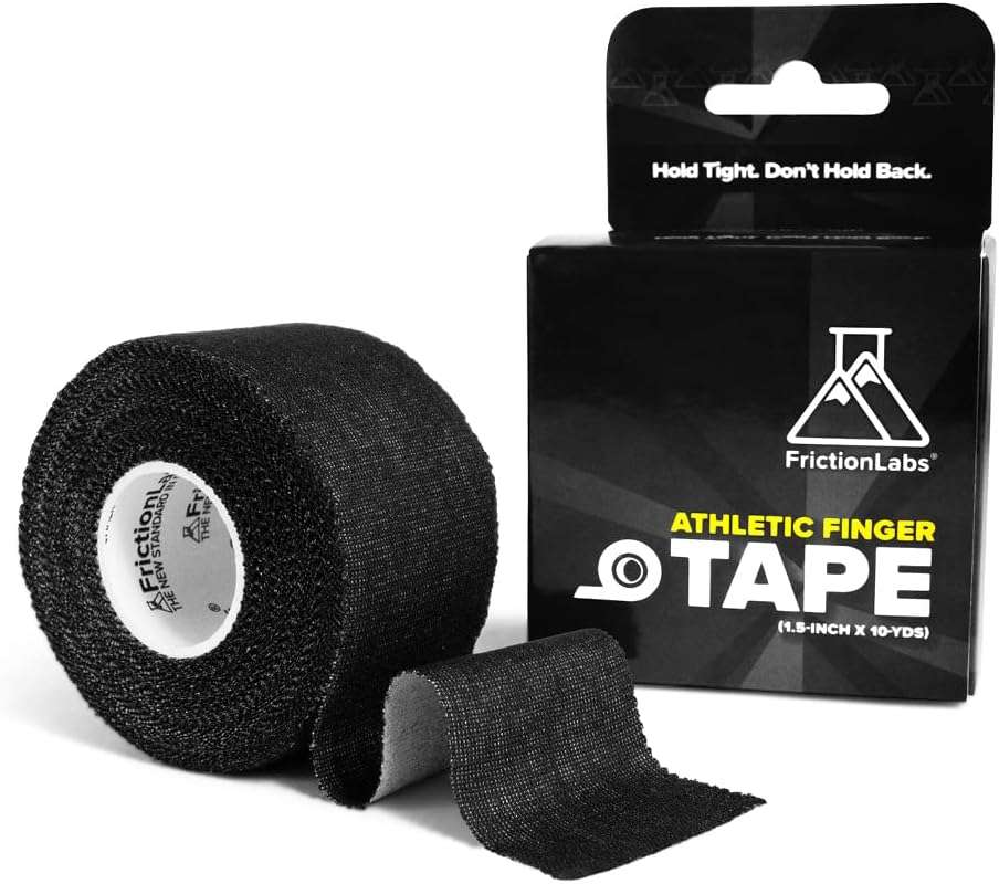 Friction Labs Athletic Finger Tape - Rock Climbing Tape for Skin Protection - 1.5” Zinc Oxide Tape - Protective Sports Tape - Easy Tear, Strong Stick - Recyclable Packaging - 10 Yards