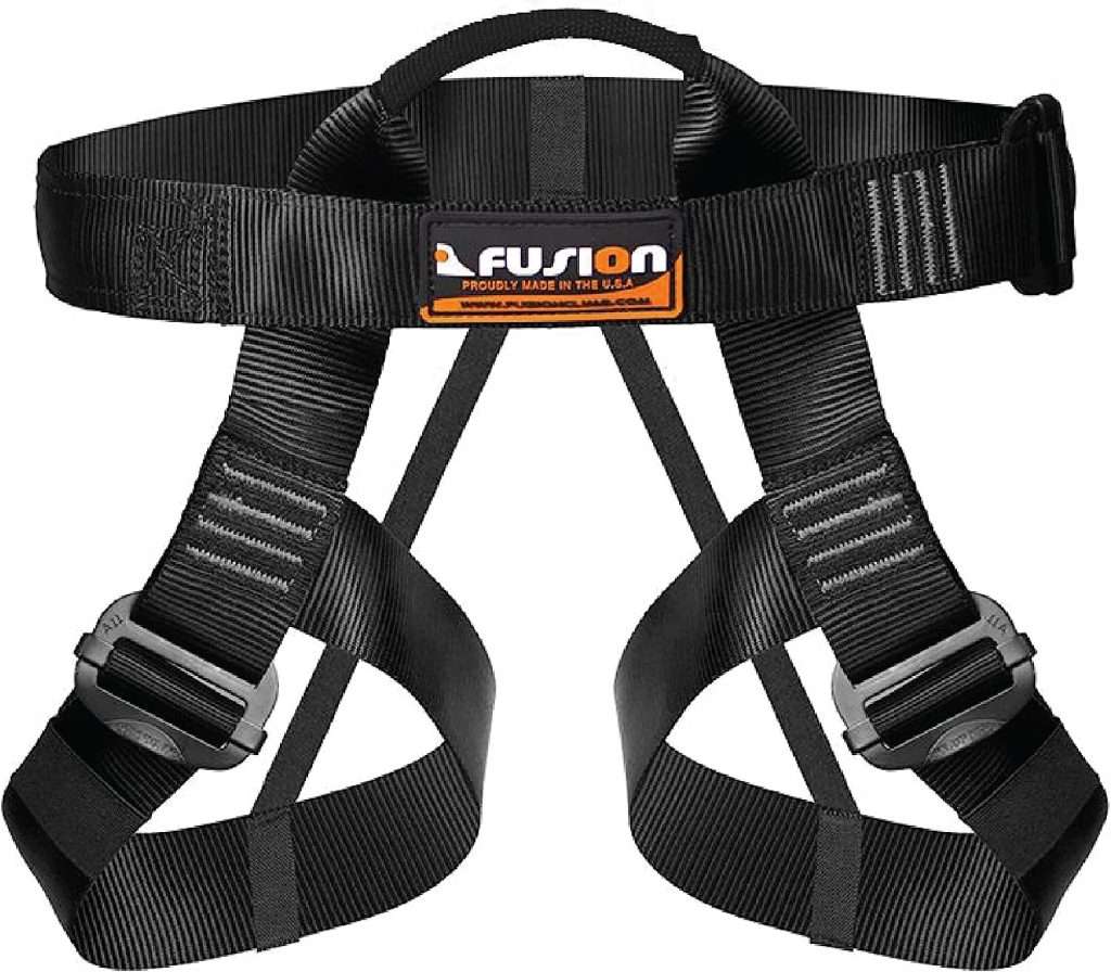 Fusion Climb Centaur Half Body adjustable Harness, Half Body Harnesses for Fire Rescuing Caving Rock Climbing Rappelling Tree Protect Waist Safety Belts (TCH-107-2139-BLKGRY)