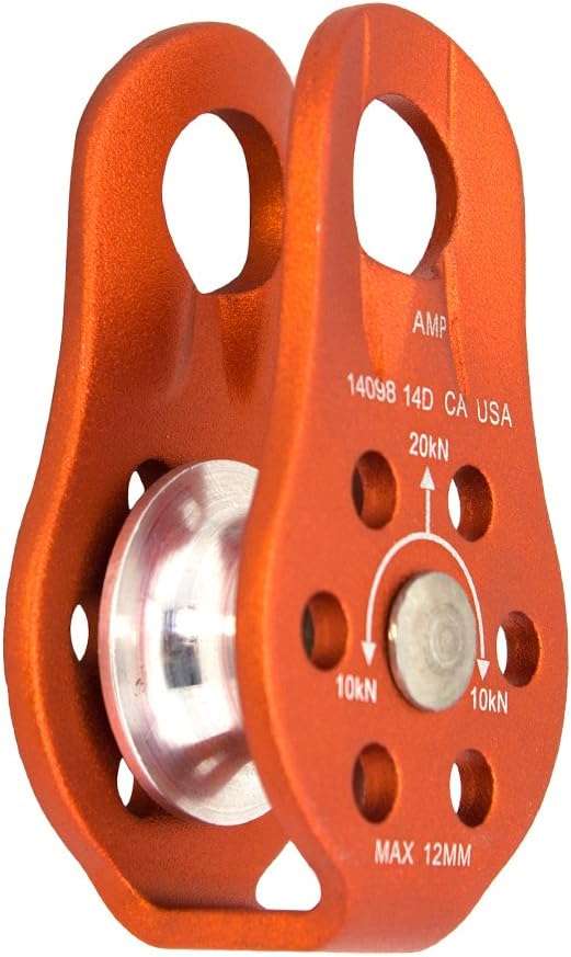 Fusion Climb Nuro Fixed Side Aluminum Pulley Orange 20KN (FP-8149-ORG)