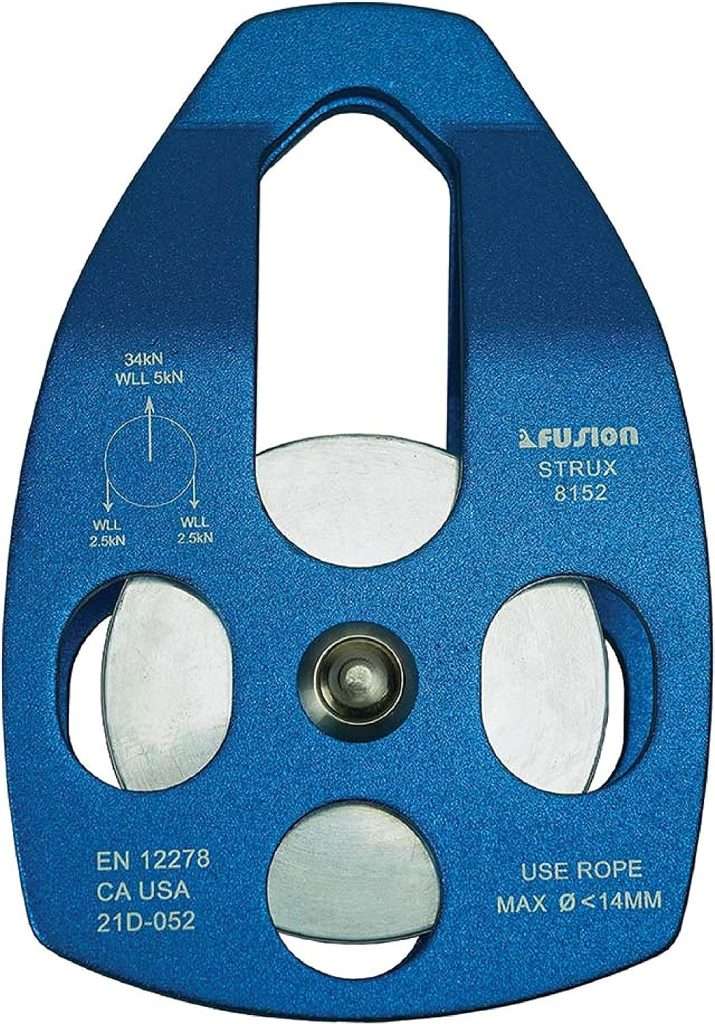 Fusion Climb Strux Aluminum Rescue Side Swing Pulley Blue 34KN…