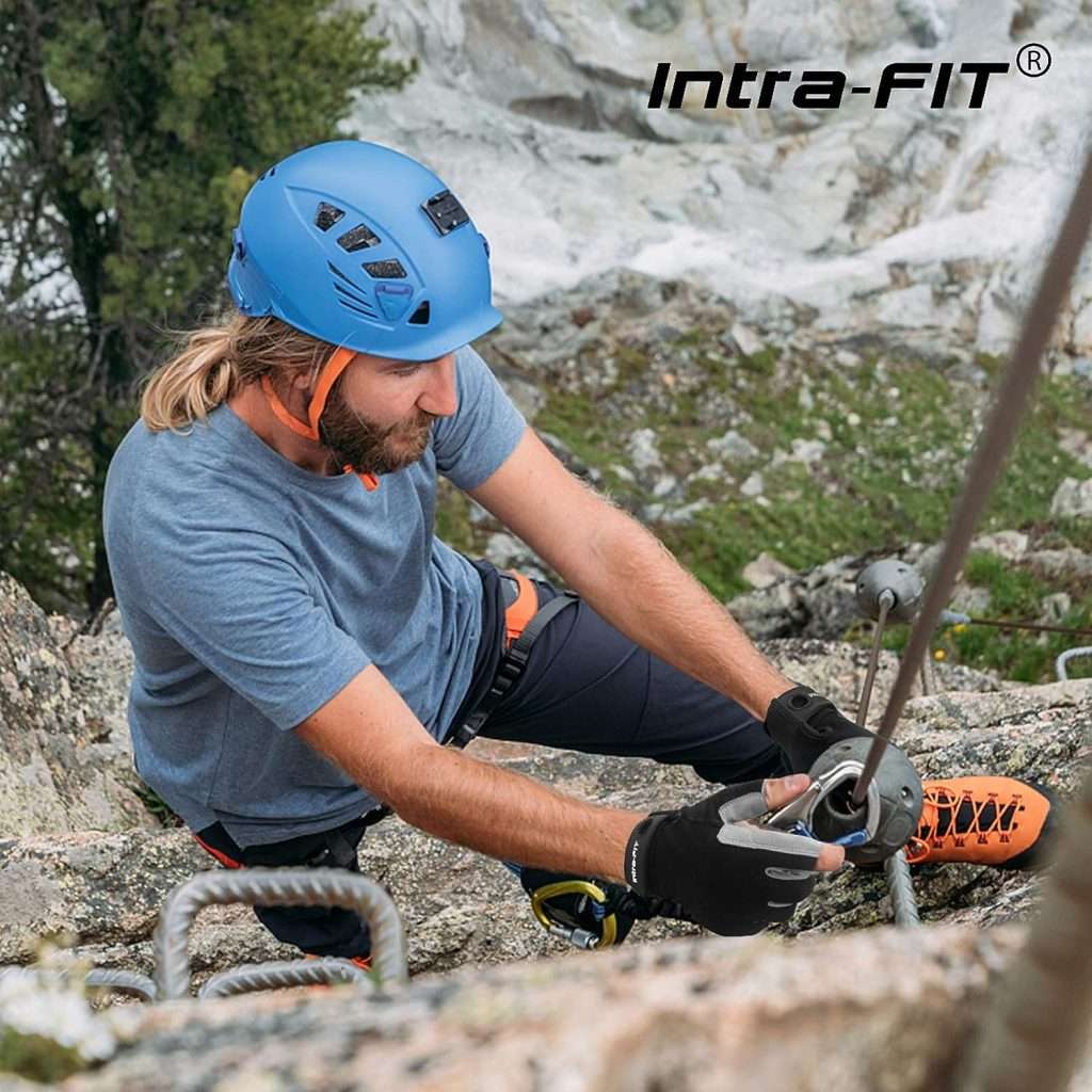 Intra-FIT Climbing Gloves, Lightweight, Breathable, Perfect for Rock, Tree, Wall, Mountain, Climbing