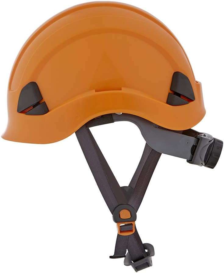 Jackson Safety CH-300 Climbing Industrial Hard Hat, Non-Vented, 6-pt. Suspension, Orange, 20903, Large