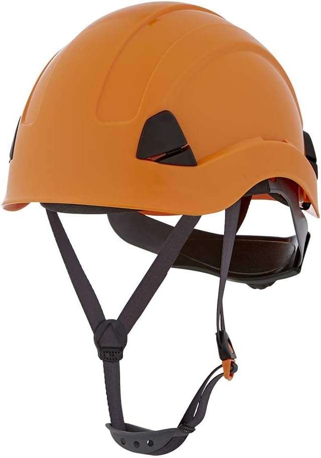 Jackson Safety CH-300 Climbing Industrial Hard Hat, Non-Vented, 6-pt. Suspension, Orange, 20903, Large