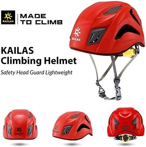 KAILAS Climbing Helmet Rock Hiking Climbing Helmet Womens Kids Adults Caving Work Helmet for Mens Lightweight Professional Mountaineering Helmet Men for Rappelling and Mountaineering Blue Red Yellow