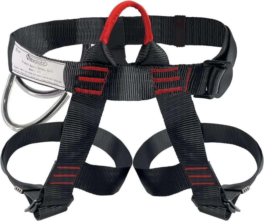 NewDoar Climbing Harness, Mountaineering Rock Climbing Harness, Half Body Harness for Rappelling Fire Rescuing Tree Climbing