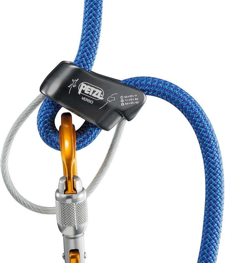 Petzl Verso Belay Device - Compact, Lightweight Belay Device, for One or Two Rope Strands While Climbing or Rappelling