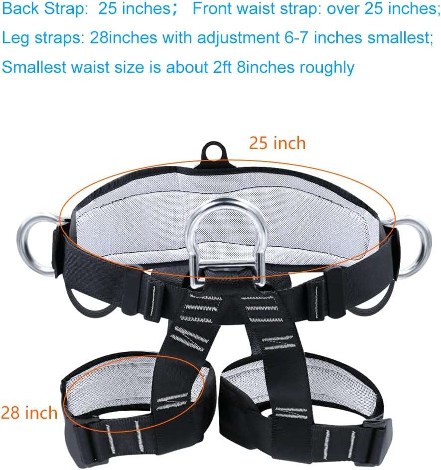 X XBEN Climbing Harness Professional Mountaineering Rock Climbing Harness,Rappelling Safety Harness - Work Safety Belt